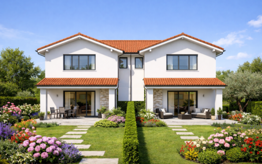 Abbinata con giardino alle porte della città